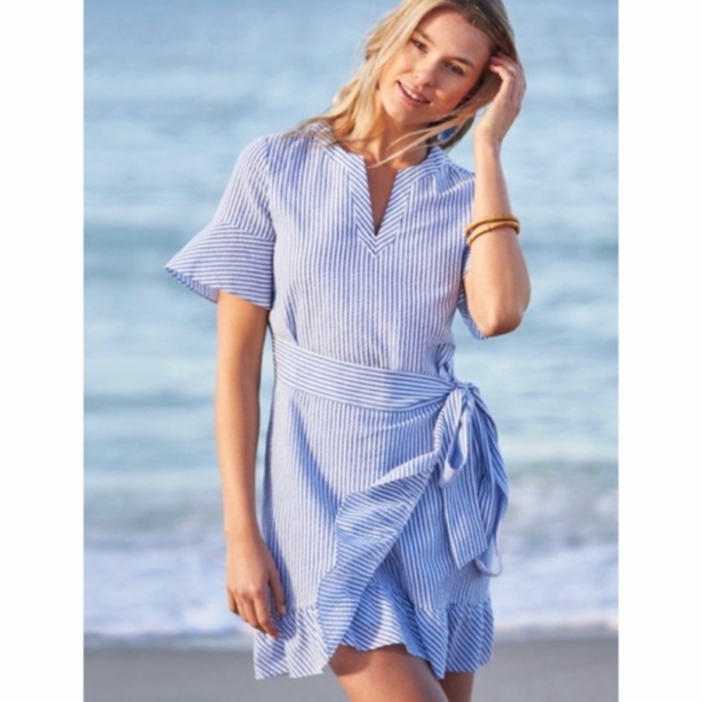 Vineyard Vines Seersucker Mini Dress - Picture 1 of 9